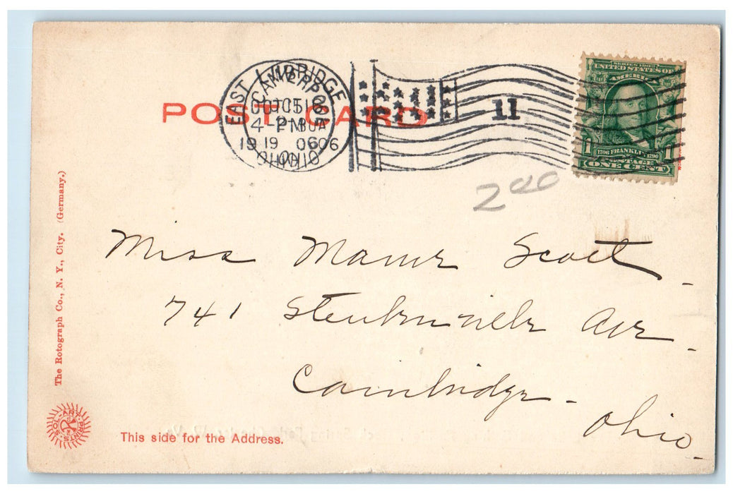 1906 Lake Bathing Pavilion Rock Spring Park Boats Porch Tree Chester WV Postcard