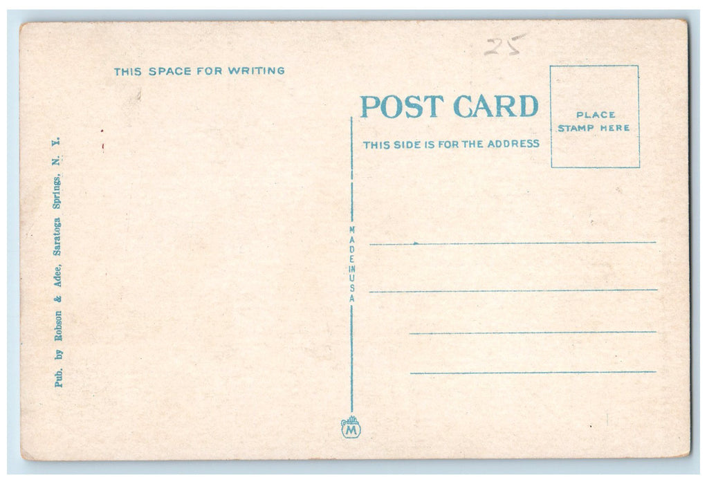 c1920 Grand Union Hotel Restaurant Building Cars Saratoga Springs NY Postcard