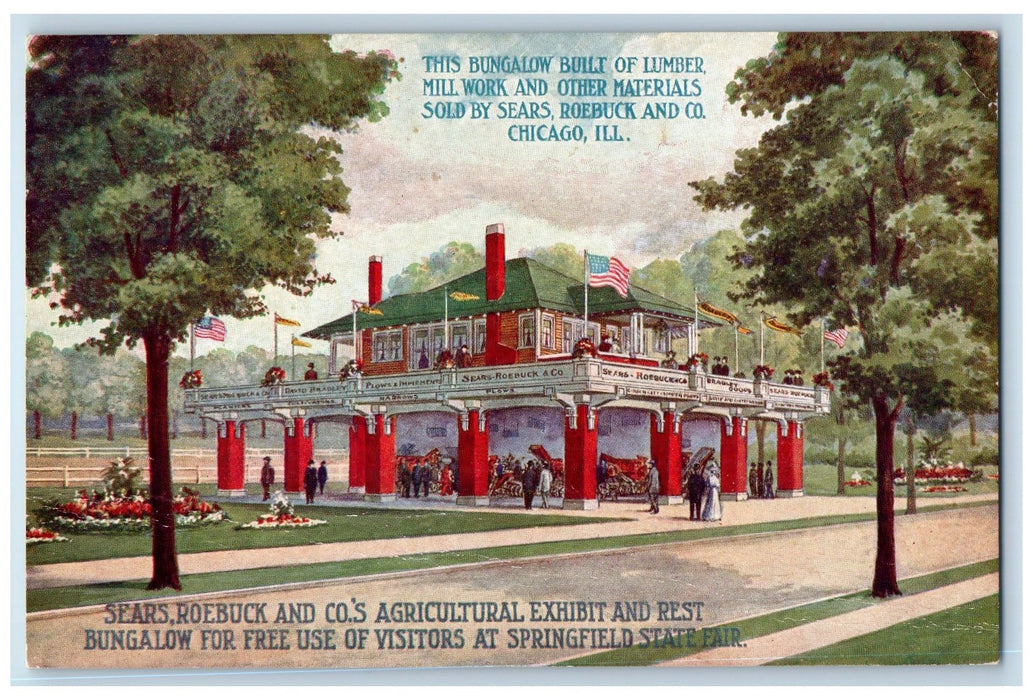 c1950 Bungalow Lumber Made Sold By Sears Roebuck & Co. View Chicago IL Postcard