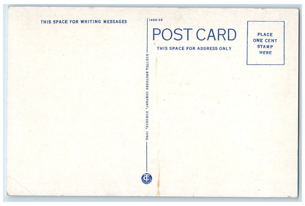 c1950 Entrance To Eagle Point Park Forest Road Building Dubuque Iowa IA Postcard