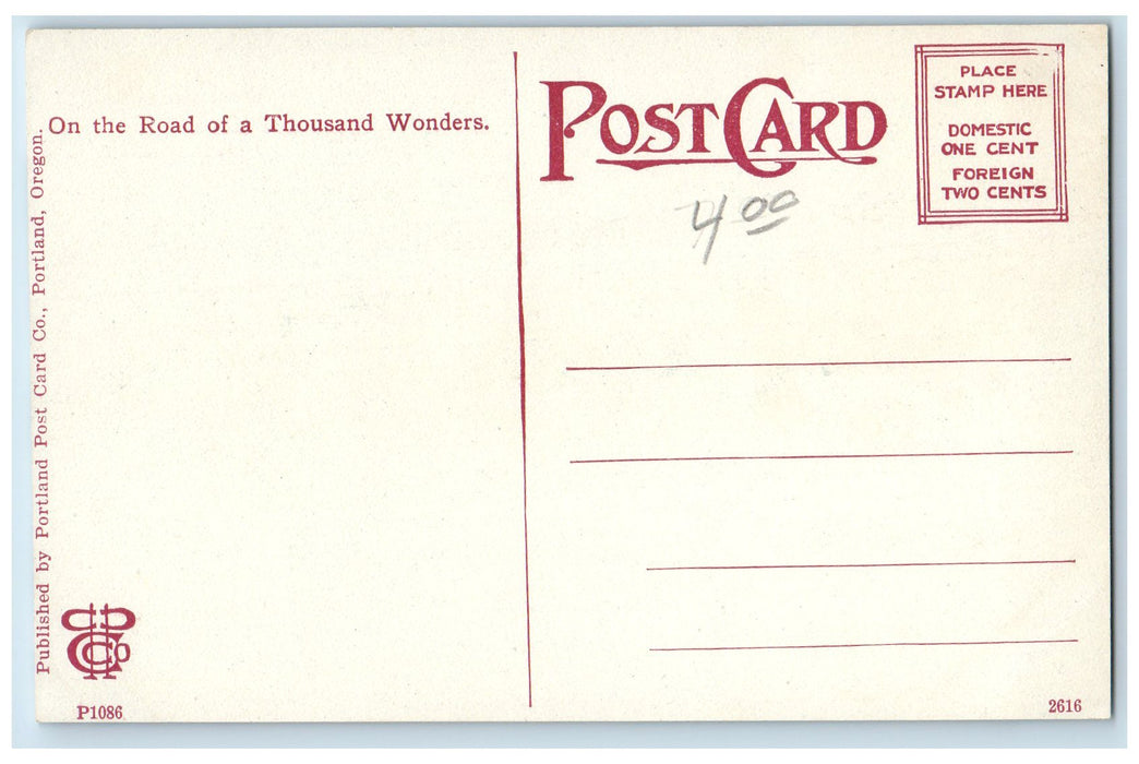 c1940s Motor Car Used On Southern Pacific Lines Thousand Wonders OR Postcard