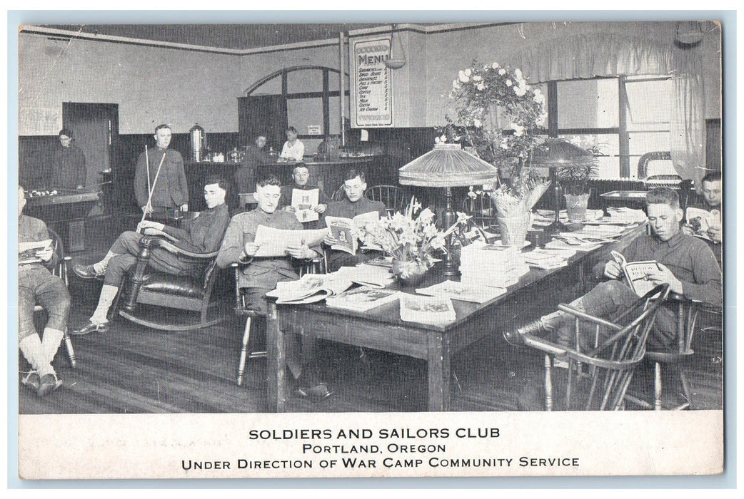 c1960s Soldiers and Sailors Club War Camp Community Service Portland OR Postcard