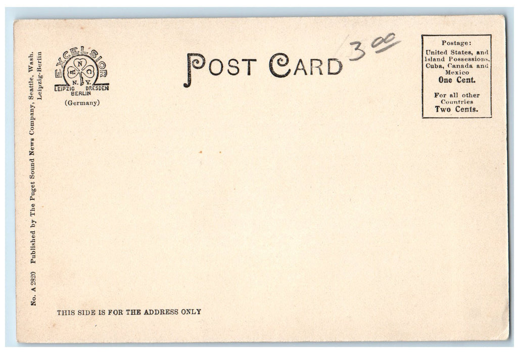 c1905's Boat House At Leshi Park Seattle Washington WA Unposted Harbor Postcard
