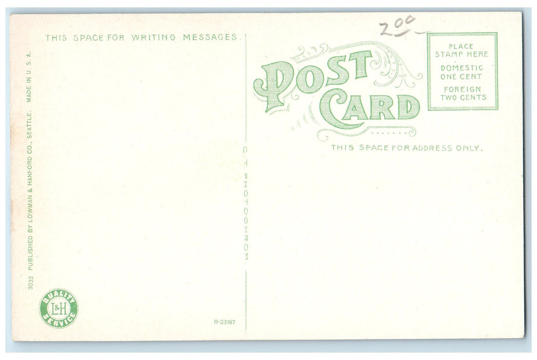 1906 The Old Hotel 200 Feet Hill Scene Washington WA Unposted Vintage Postcard