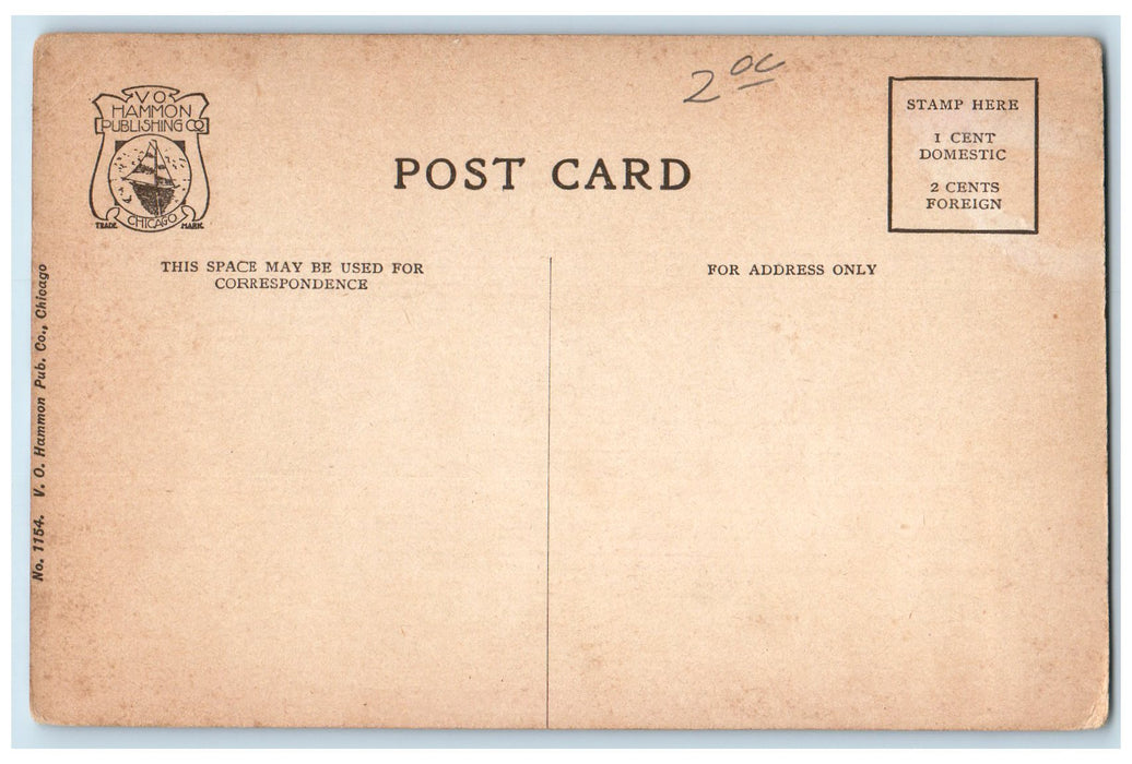 c1950 High School Campus Building Dirt Road Entrance Joliet Illinois IL Postcard