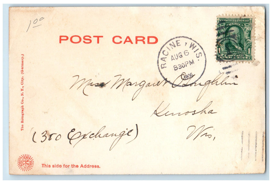 1906 Chapel Racine College School Campus Building Racine Wisconsin WI Postcard