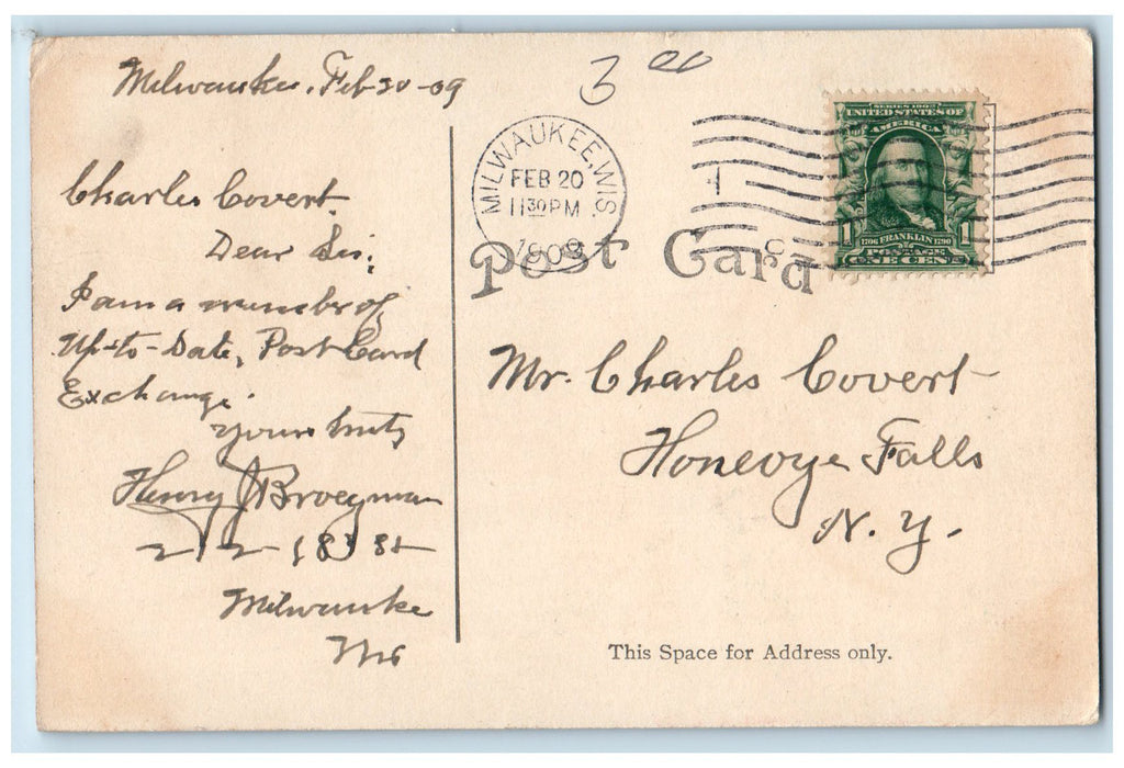 1909 Grand Avenue Bascule Bridge Passenger Boat Smokestack Milwaukee WI Postcard