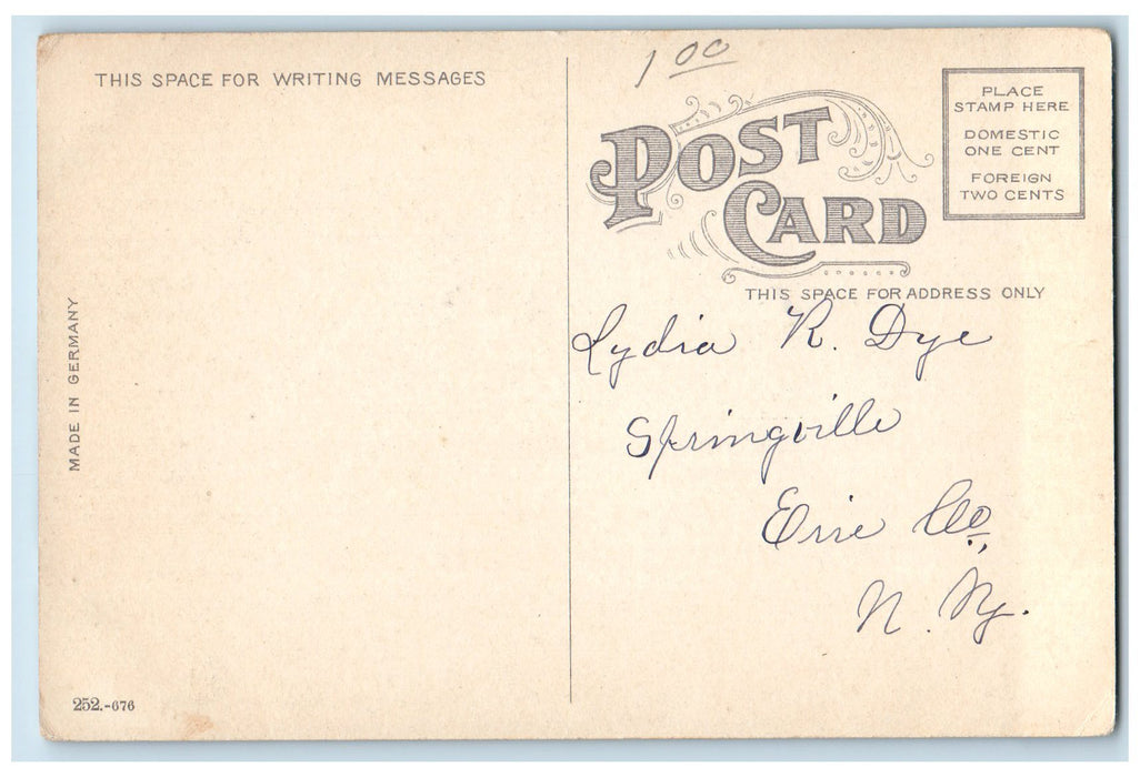 c1950's La Crosse High School Campus Building Dirt Road Railway View WI Postcard