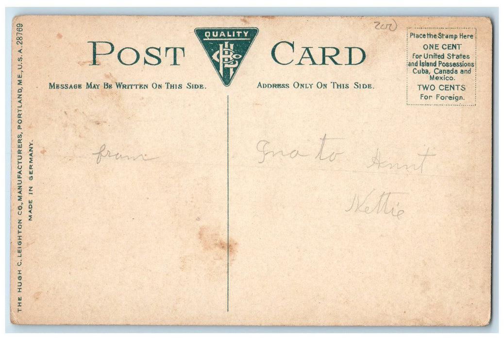 c1950's Sphnx Stockton Rock Formation Boat Apostle Islands Wisconsin WI Postcard