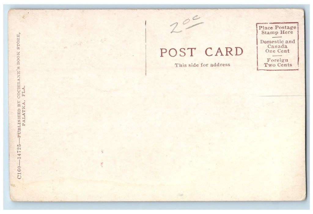 c1950's Clarendon Hotel Restaurant Building Trees Sea Breeze Florida FL Postcard