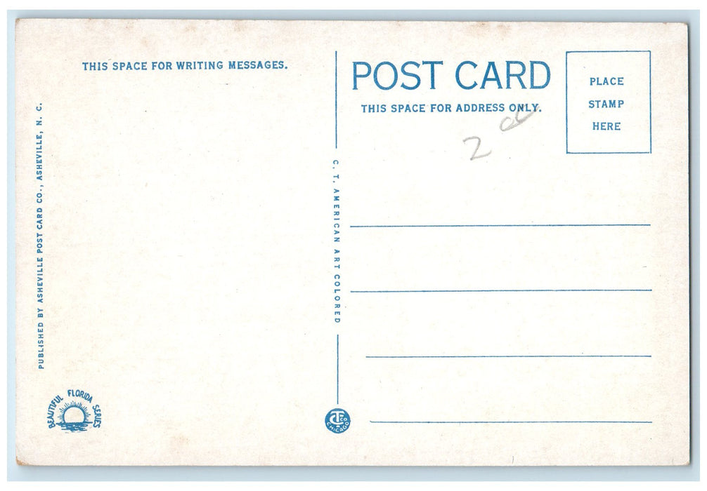 c1920's Hotel Rolyat View Plaza Pasadena Restaurant St. Petersburg FL Postcard