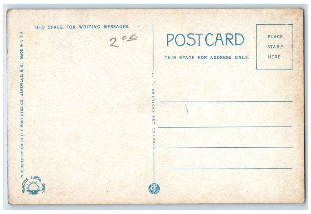 c1920 Suwannee Hotel Sunshine City Restaurant Building St Petersburg FL Postcard