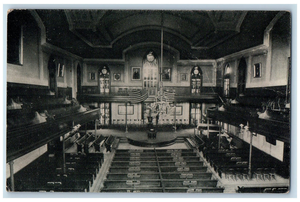 c1940s Meharry Hall De Pauw University Interior Greencastle IN Unposted Postcard