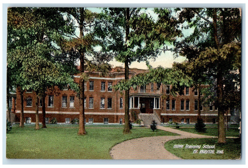 1909 Bible Training School Exterior View Fort Wayne Indiana IN Posted Postcard