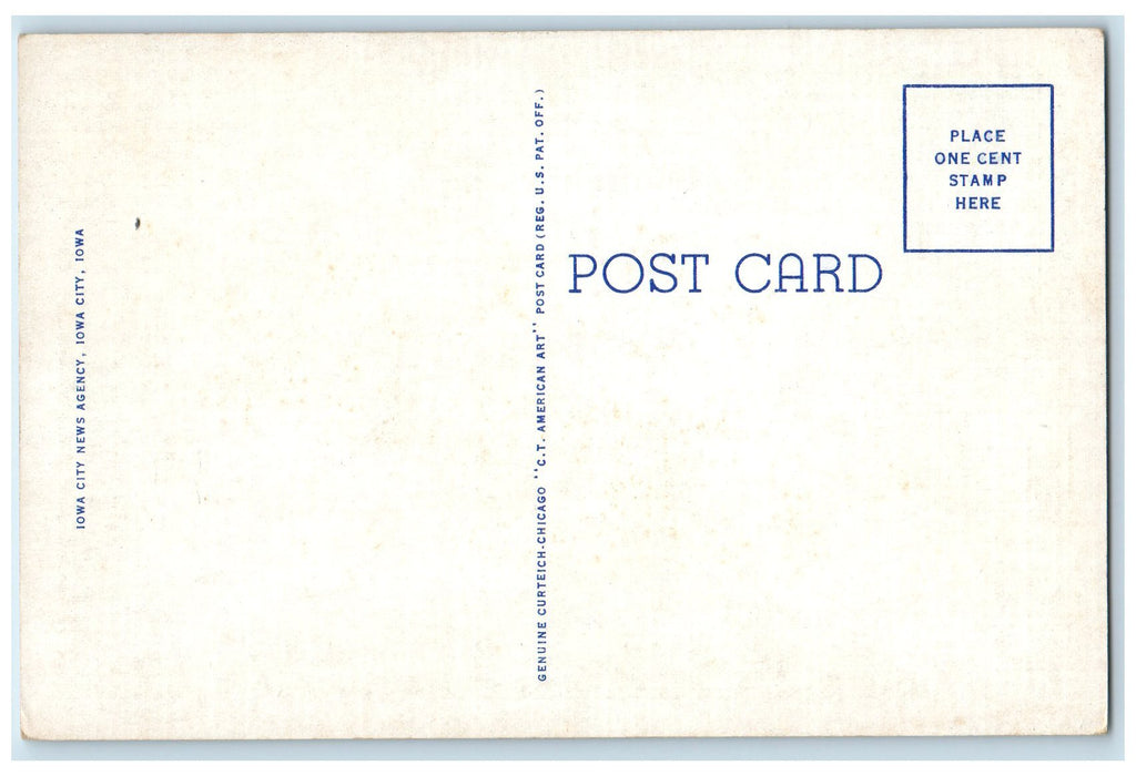 c1950 View Of Iowa Avenue Landscape Road Houses Views Iowa City Iowa IA Postcard