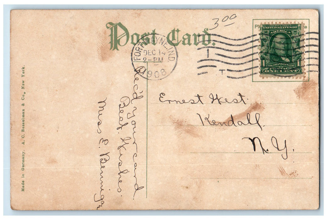 1908 Packard Piano And Organ Factory Scene Fort Wayne Indiana IN Posted Postcard