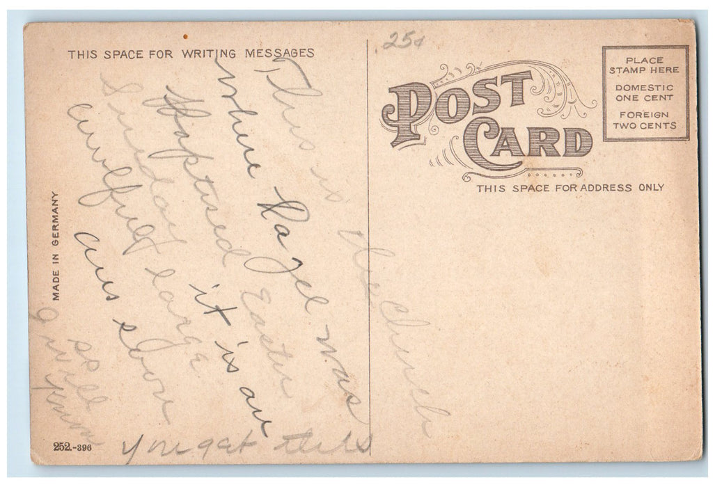 c1950 St Joseph's Catholic Church Building Cross Tower Waterloo Iowa IA Postcard