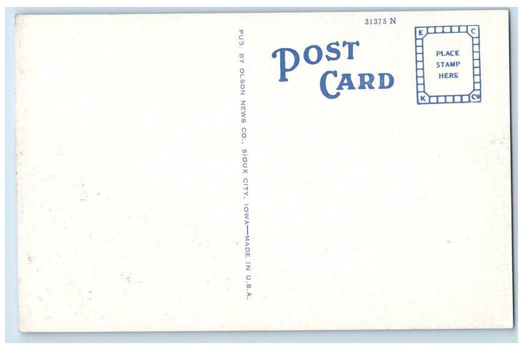 c1950's Three States View From War Eagle Grave Lake Sioux City Iowa IA Postcard