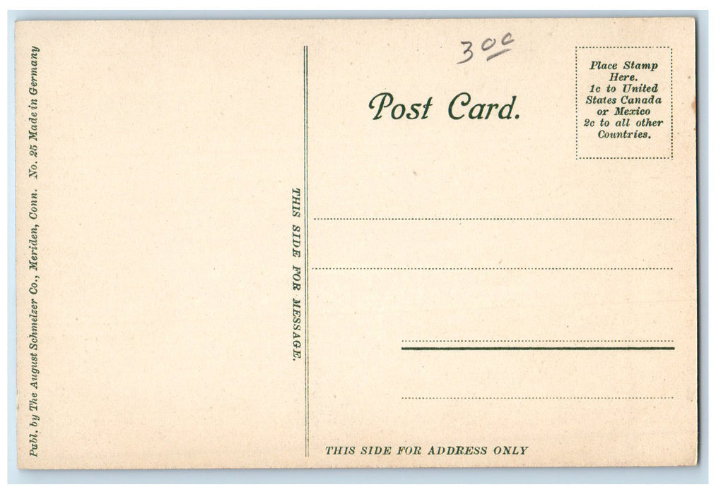 c1950's Holy Trinity Episcopal Church Building Entrance Middletown CT Postcard