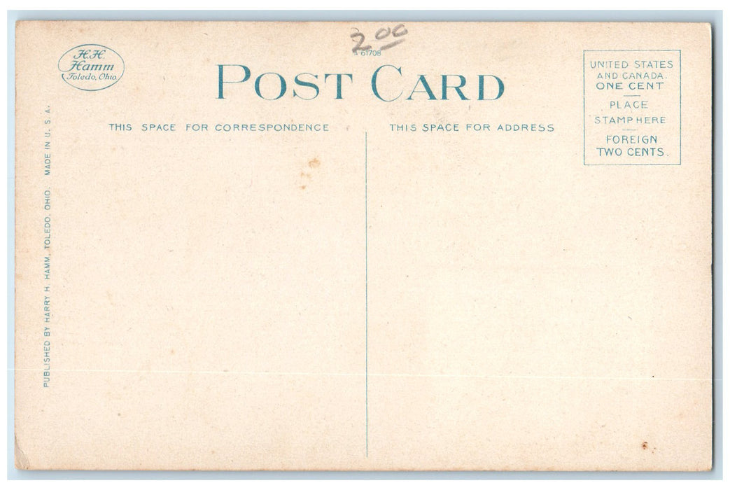 c1920s Cathedral Square Exterior View Fort Wayne Indiana IN Unposted Postcard