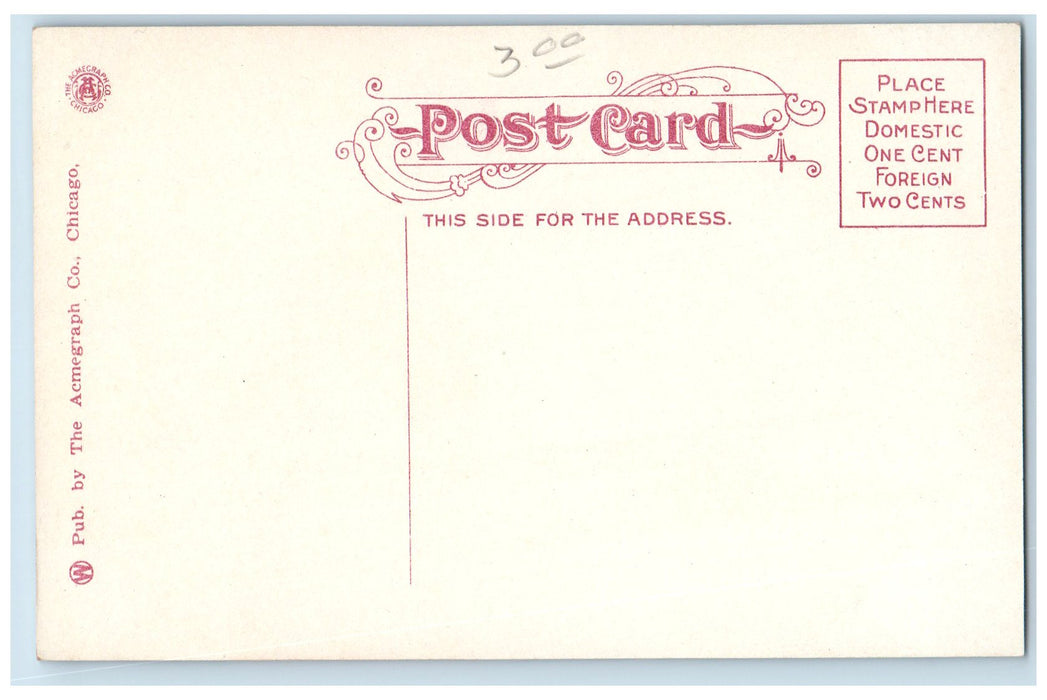 c1920s St. Peter's Catholic Church Scene Fort Wayne Indiana IN Unposted Postcard