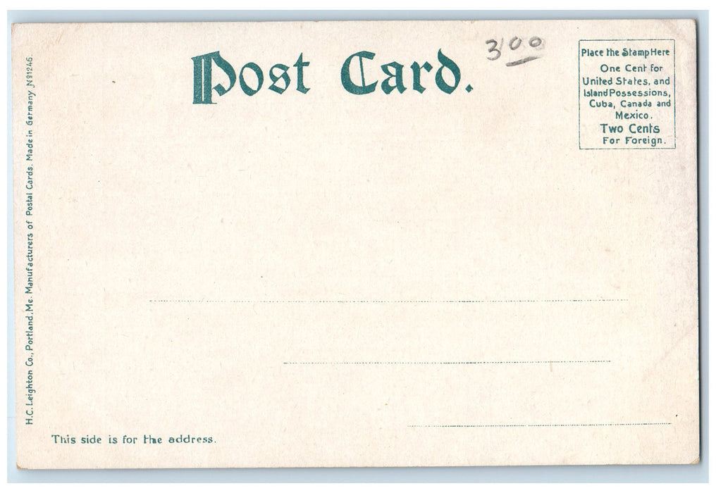 c1905 High School Campus Building Roadside Side Entrance Middletown CT Postcard