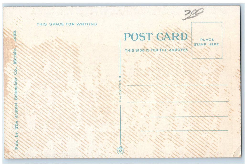 c1920's West Main Street National Gas & Electric Light Co. Meriden CT Postcard