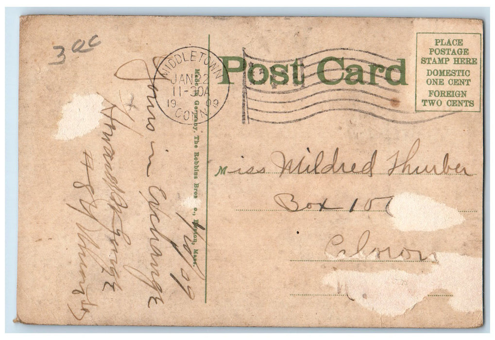 c1950's Soldier's Monument In South Park Statue Cannon Middletown CT Postcard