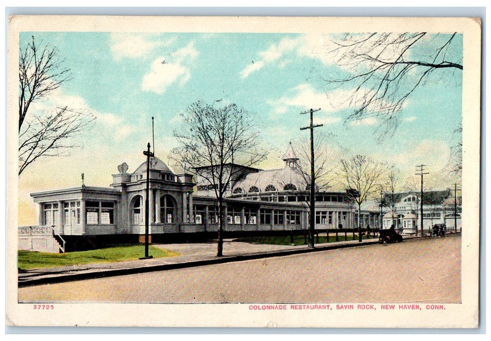 1910 Colonnade Restaurant Building Savin Rock New Haven Connecticut CT Postcard