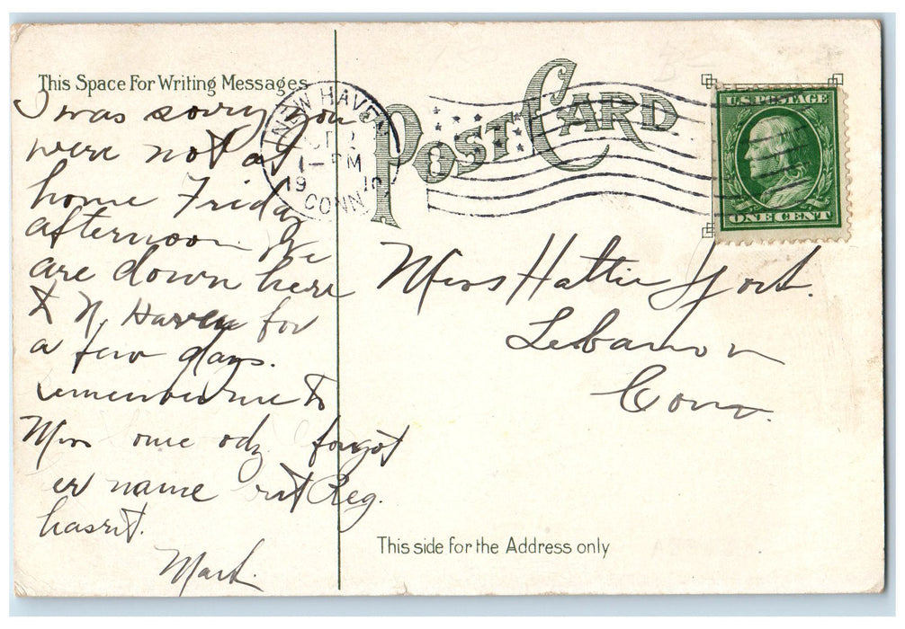 1910 Colonnade Restaurant Building Savin Rock New Haven Connecticut CT Postcard