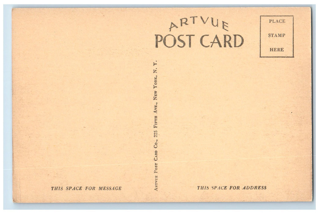 c1940s South East From Dormitory M.S.C. Amherst Massachusetts MA Trees Postcard