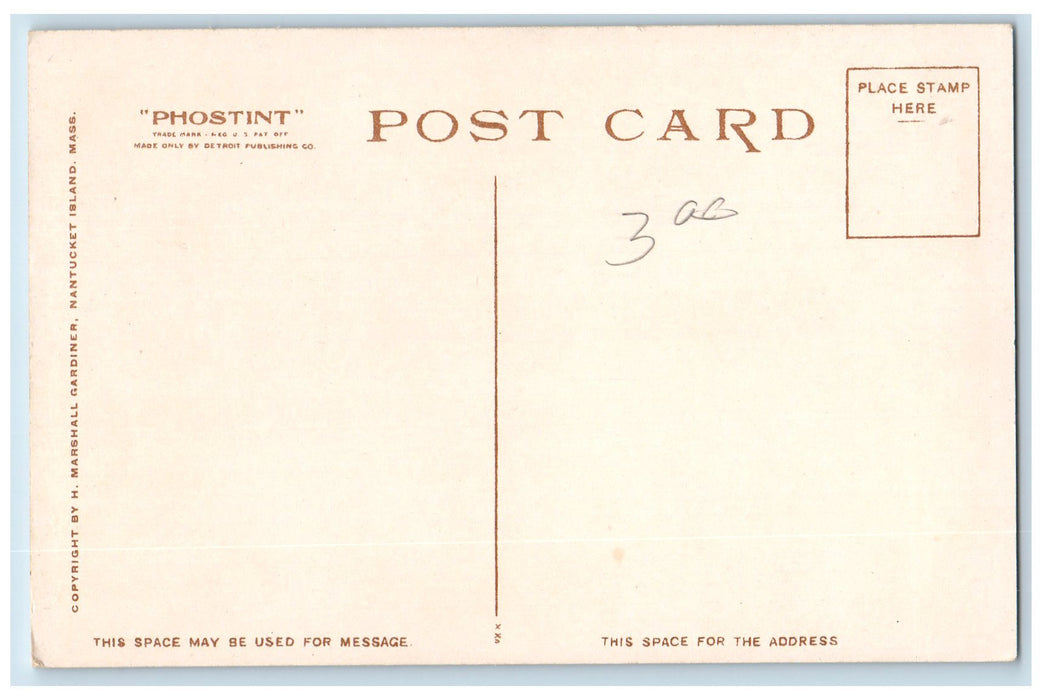 c1940s The Upper Square Main Street Nantucket Massachusetts MA Unposted Postcard