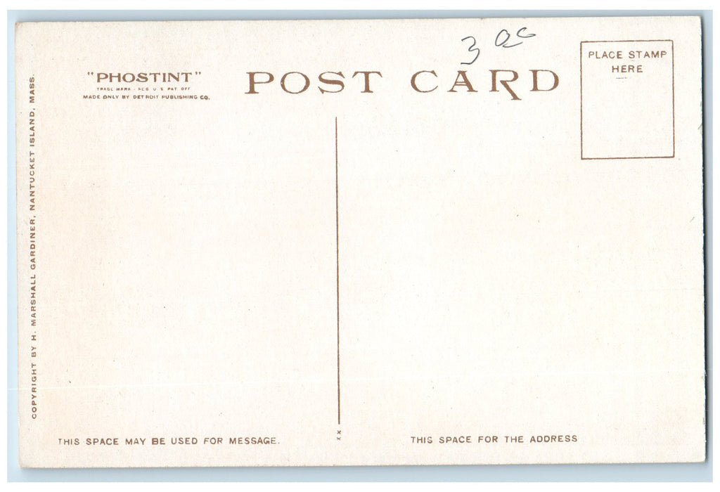 c1940s Centre St. Sconset Nantucket Island Massachusetts MA Unposted Postcard