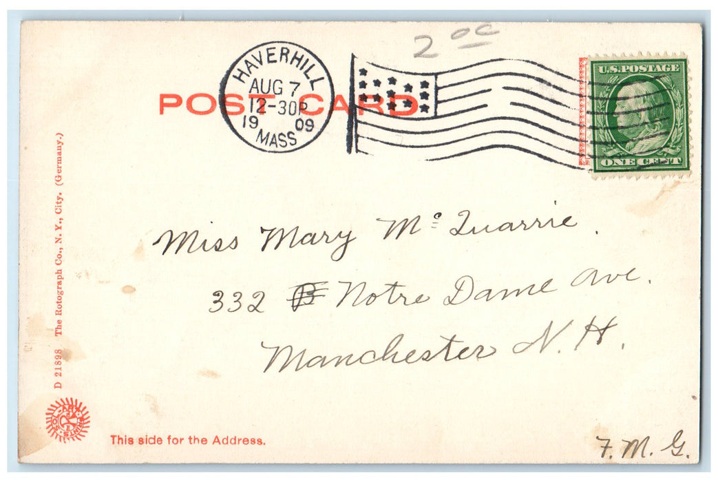 1909 Bradford Academy School Campus Building Haverhill Massachusetts MA Postcard