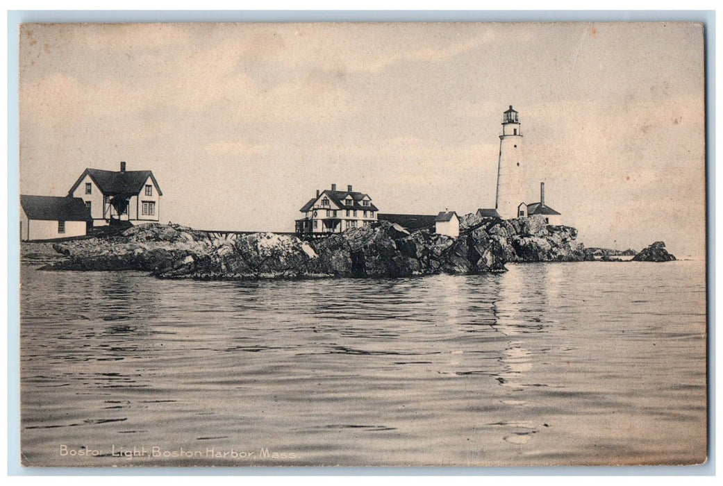 c1905s Boston Light Boston Harbor Massachusetts MA Unposted Lighthouse Postcard
