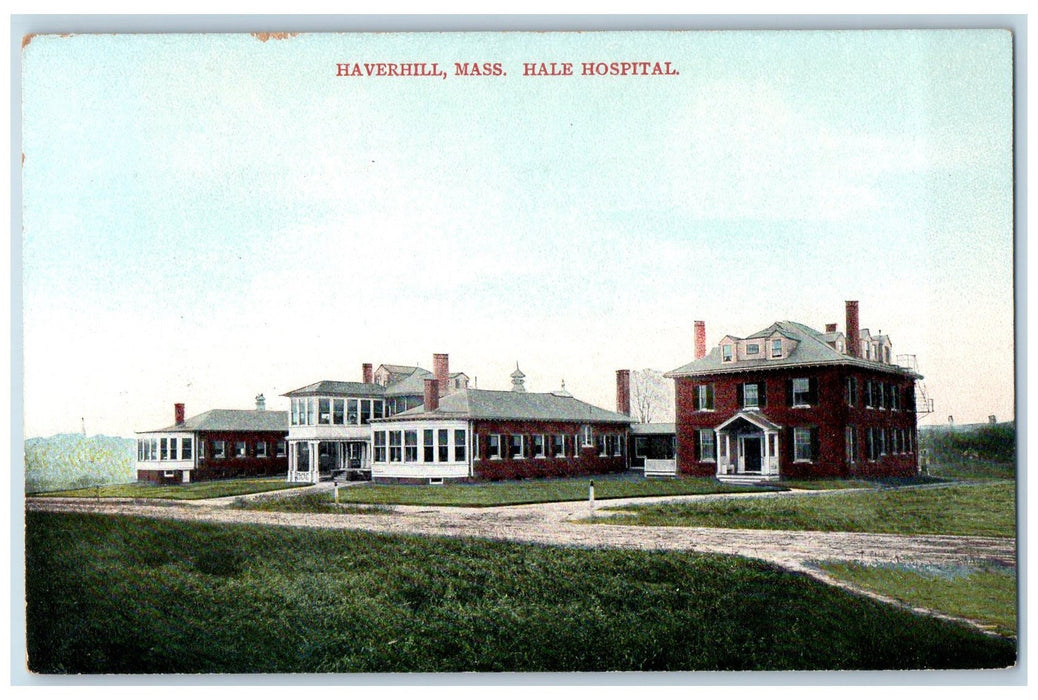 c1910s Hale Hospital Exterior Scene Haverhill Massachusetts MA Unposted Postcard