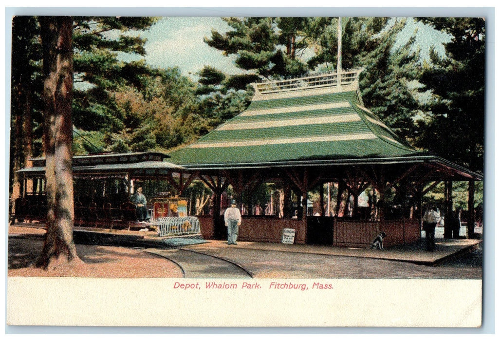 c1905's Depot Whalom Park Fitchburg Massachusetts MA Unposted Vintage Postcard