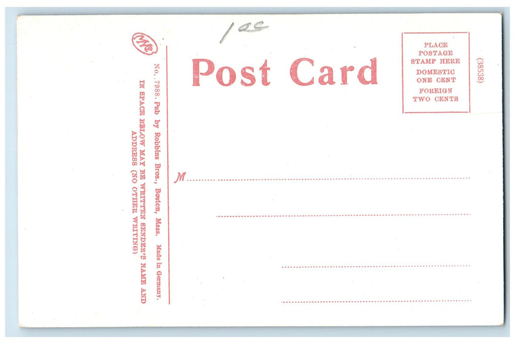 c1950 Brewer Fountain State House Building Dome Boston Massachusetts MA Postcard