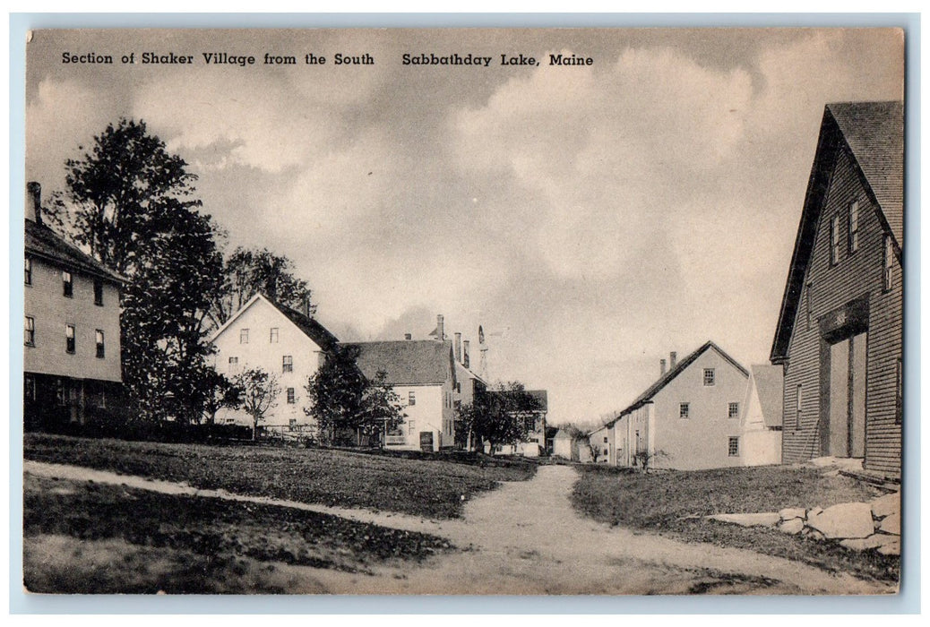 c1940s Section Of Shaker Village From South Sabbathday Lake Maine ME Postcard