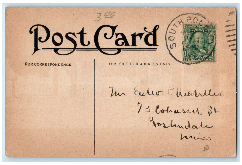 1910 Greetings From Poland Springs View From Golf Links Maine ME Posted Postcard
