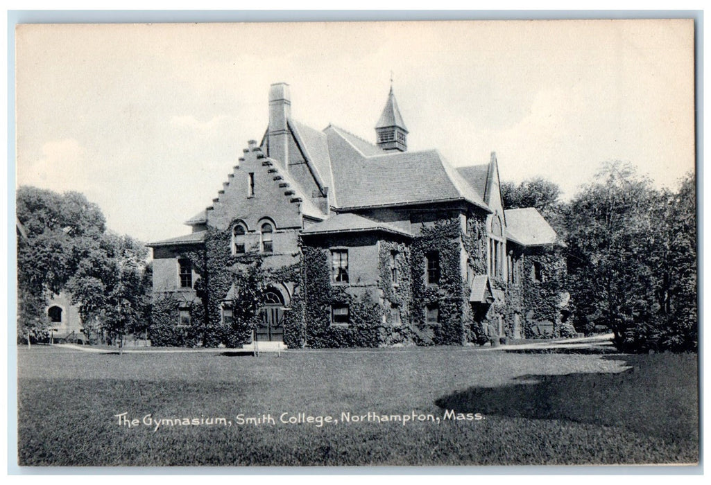 c1905 The Gymnasium Smith College Building Ground Trees Northampton MA Postcard