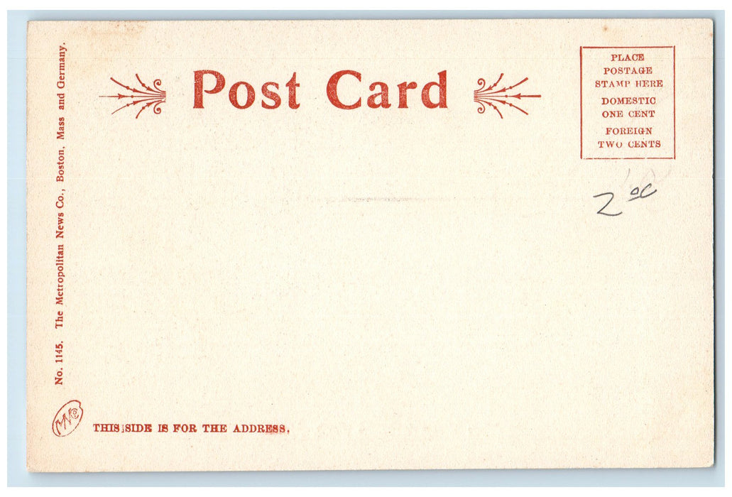 c1905 Main Grove Railway Dirt Road Building Grove View Whalom Park MA Postcard