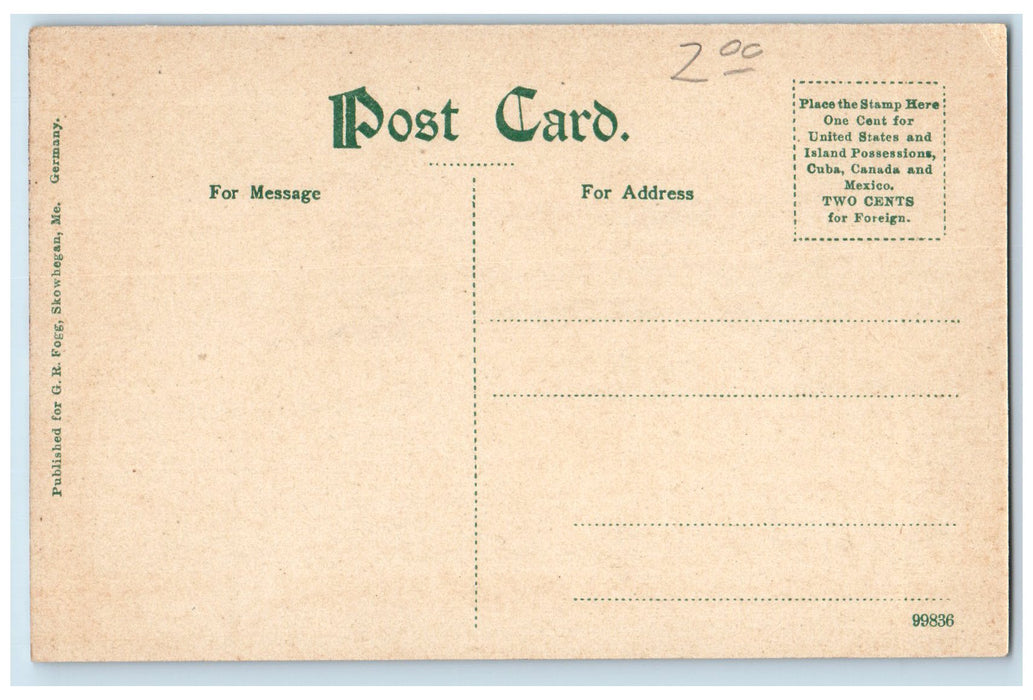 c1950 Court House Building Stairs Entrance Dirt Road Skowhegan Maine ME Postcard