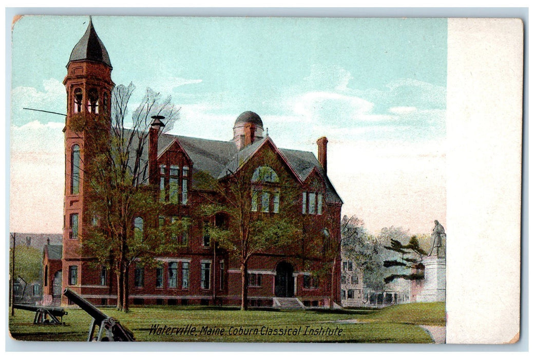 c1950 Coburn Classical Institute College Preparatory View Waterville ME Postcard