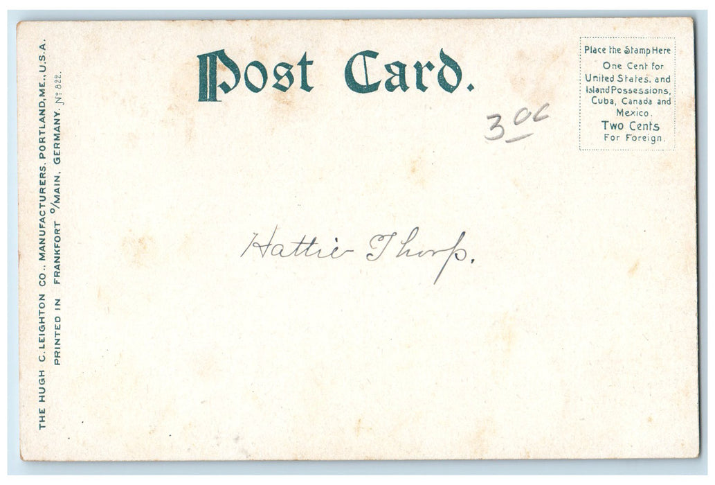 c1905 Steaming Rounding Cape Light Passenger Boat Portland Maine ME Postcard