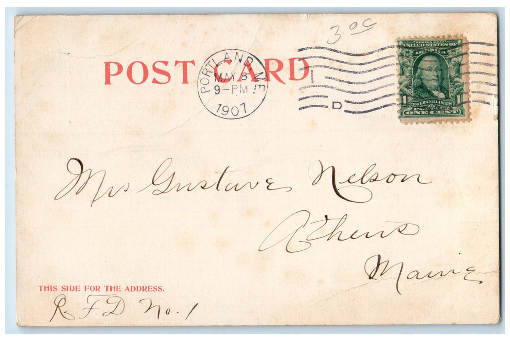 1907 Lafayette Hotel Building Restaurant Railway View Portland Maine ME Postcard