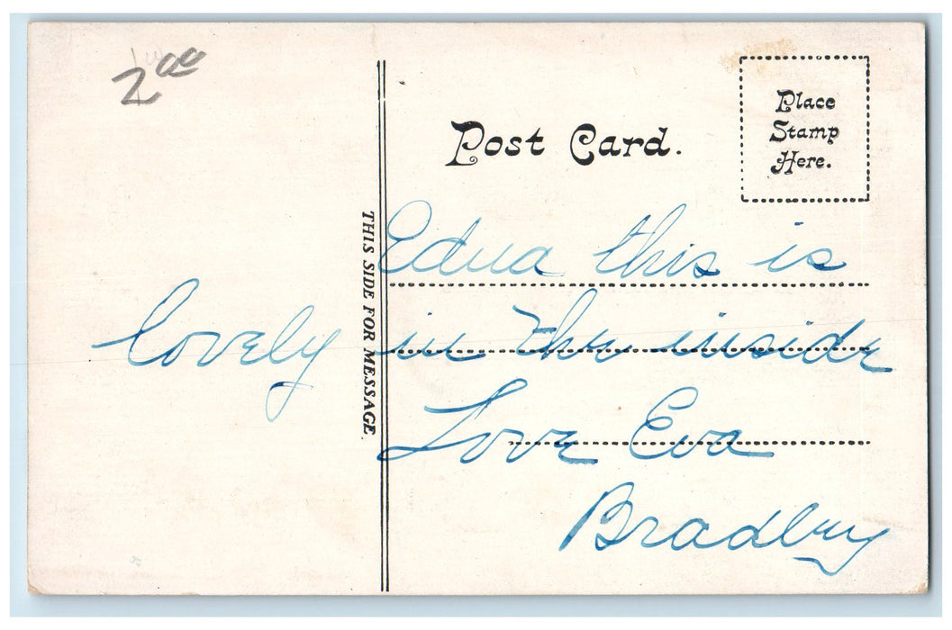 c1950 Maine General Hospital Building Dirt Road Trees View Portland ME Postcard