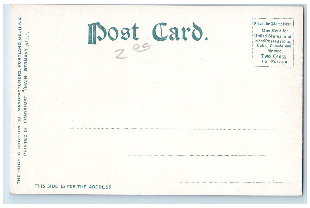 c1905 GREETINGS FROM PORTLAND The Steamboat Landing Passenger Boat ME Postcard