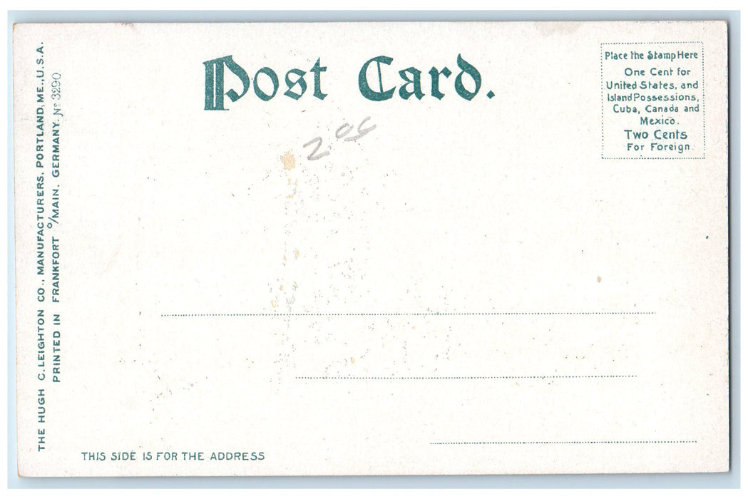 c1905 The Lafayette & Columbia Hotels Restaurant Building Portland ME Postcard