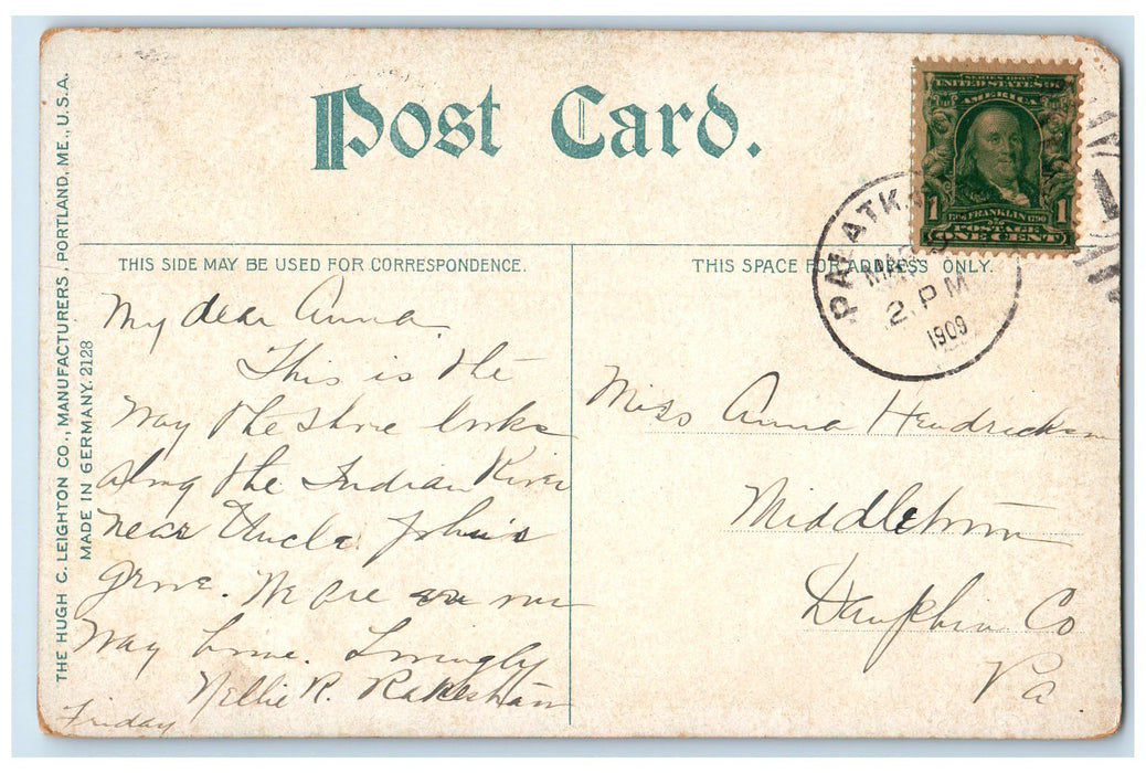 1909 The Shore Of Indian River Scene Near Rockledge Florida FL Posted Postcard